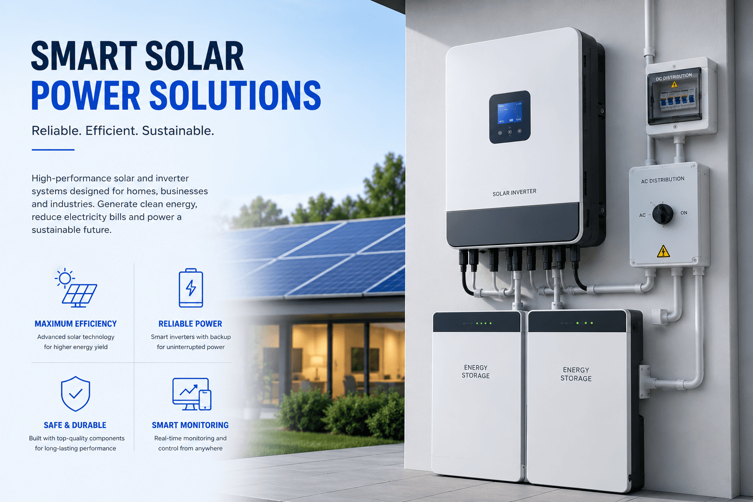 Professional solar panel installation on commercial rooftop